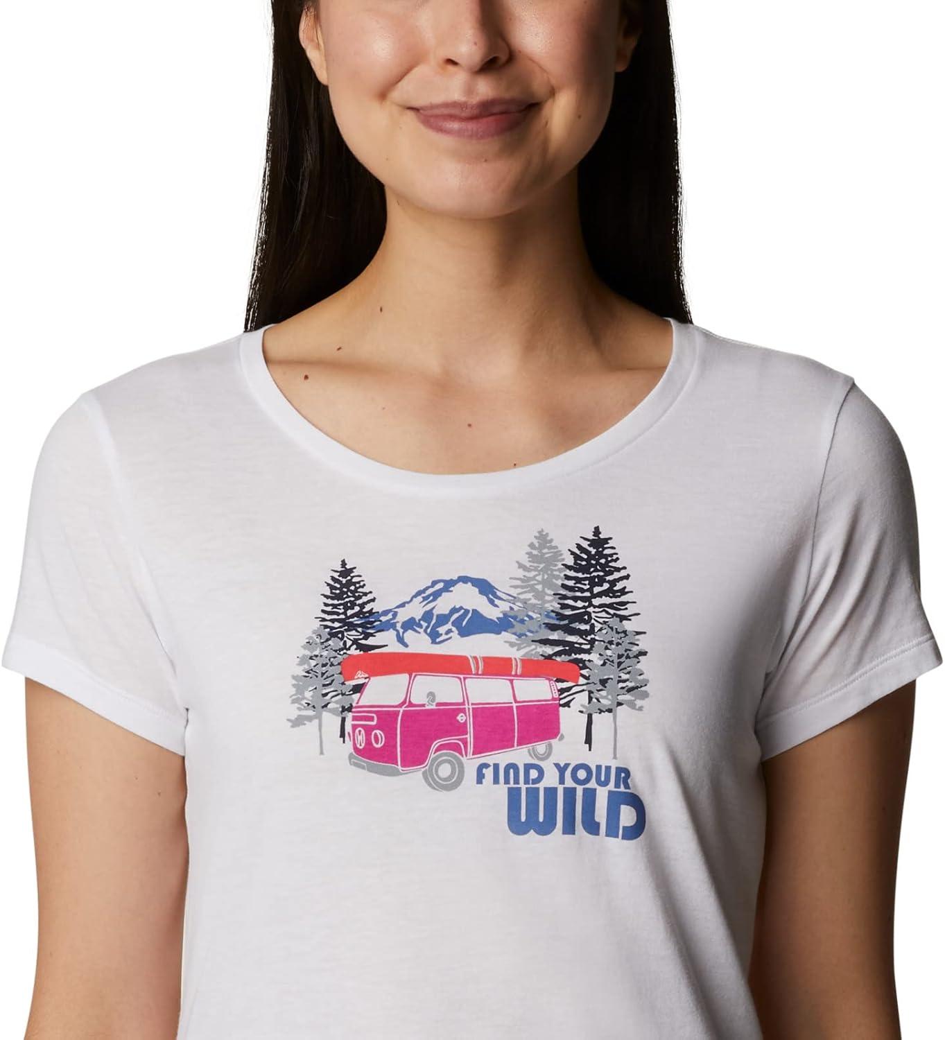 imageColumbia Womens Daisy Days Short Sleeve Graphic TeeWhiteVan Life