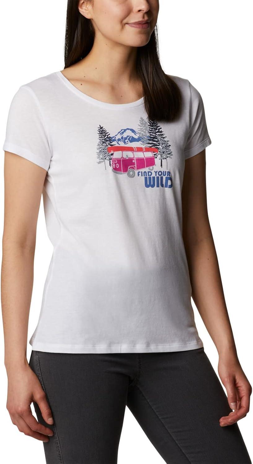 imageColumbia Womens Daisy Days Short Sleeve Graphic TeeWhiteVan Life