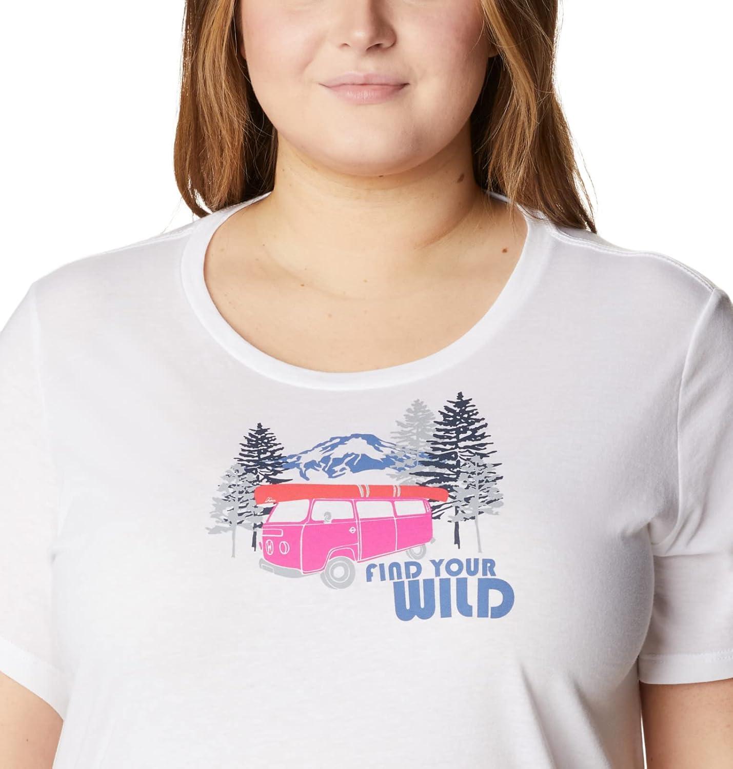imageColumbia Womens Daisy Days Short Sleeve Graphic TeeWhiteVan Life