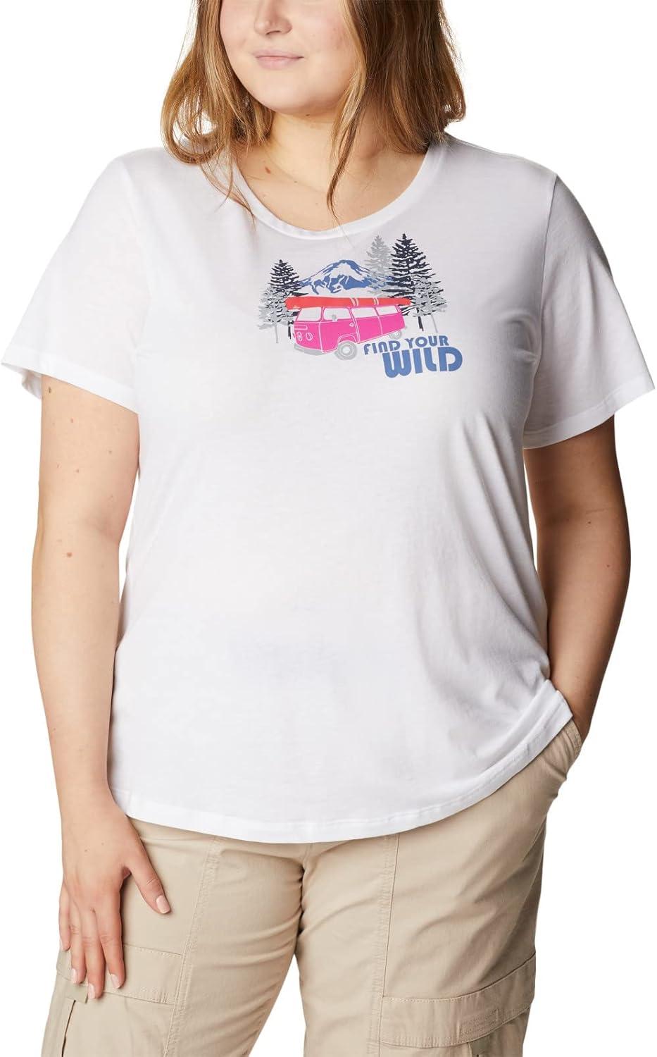 imageColumbia Womens Daisy Days Short Sleeve Graphic TeeWhiteVan Life