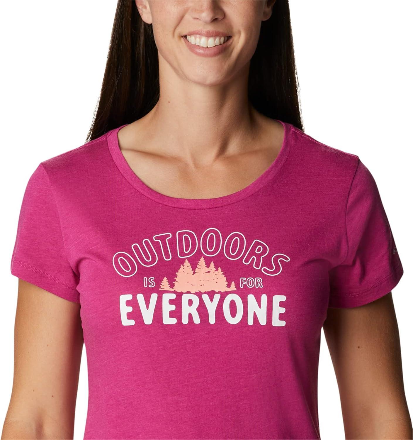 imageColumbia Womens Daisy Days Short Sleeve Graphic TeeWild Fuchsia HeatherSeek Outdoors