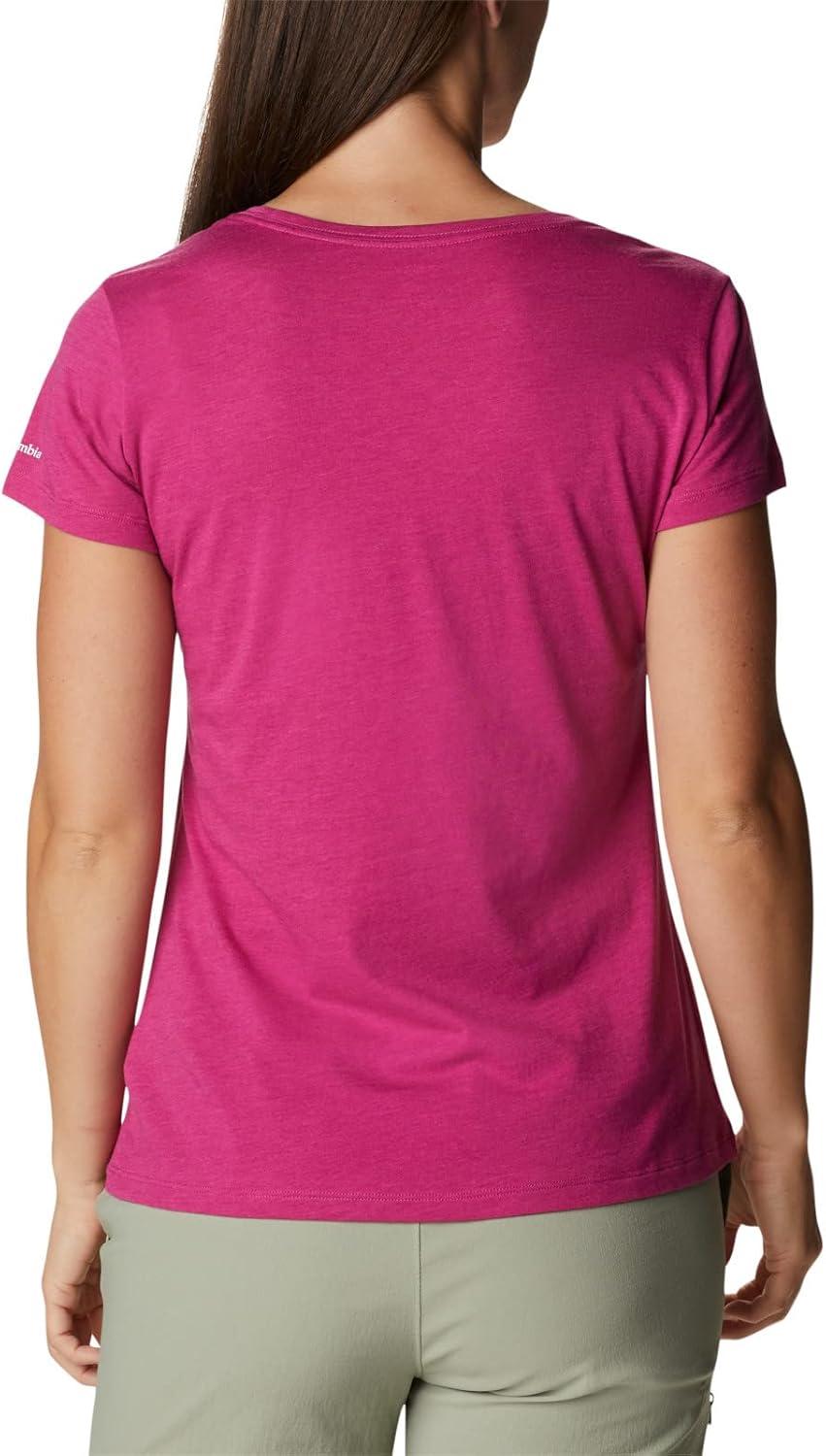 imageColumbia Womens Daisy Days Short Sleeve Graphic TeeWild Fuchsia HeatherSeek Outdoors