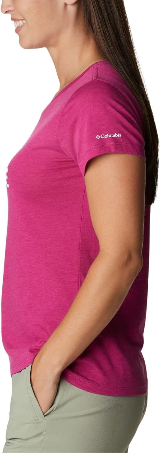 imageColumbia Womens Daisy Days Short Sleeve Graphic TeeWild Fuchsia HeatherSeek Outdoors