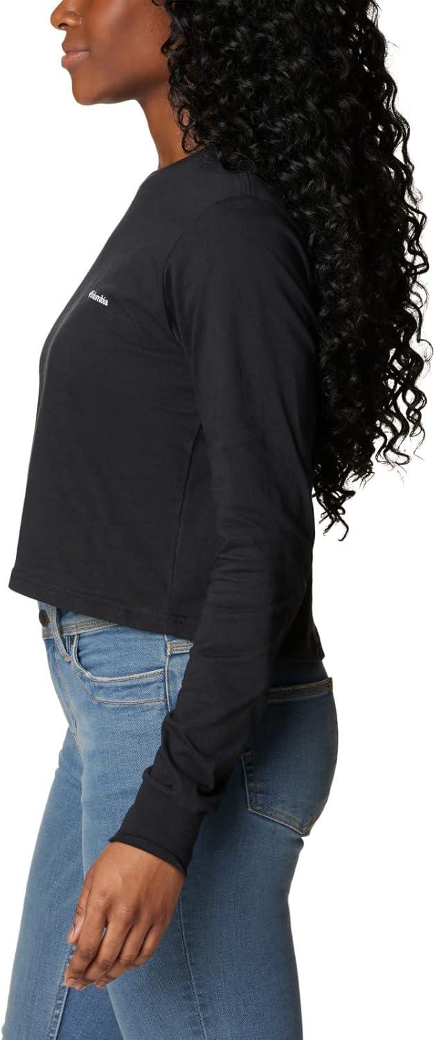 imageColumbia Womens Standard North Cascades Long Sleeve Cropped TeeBlackBoundless Graphic