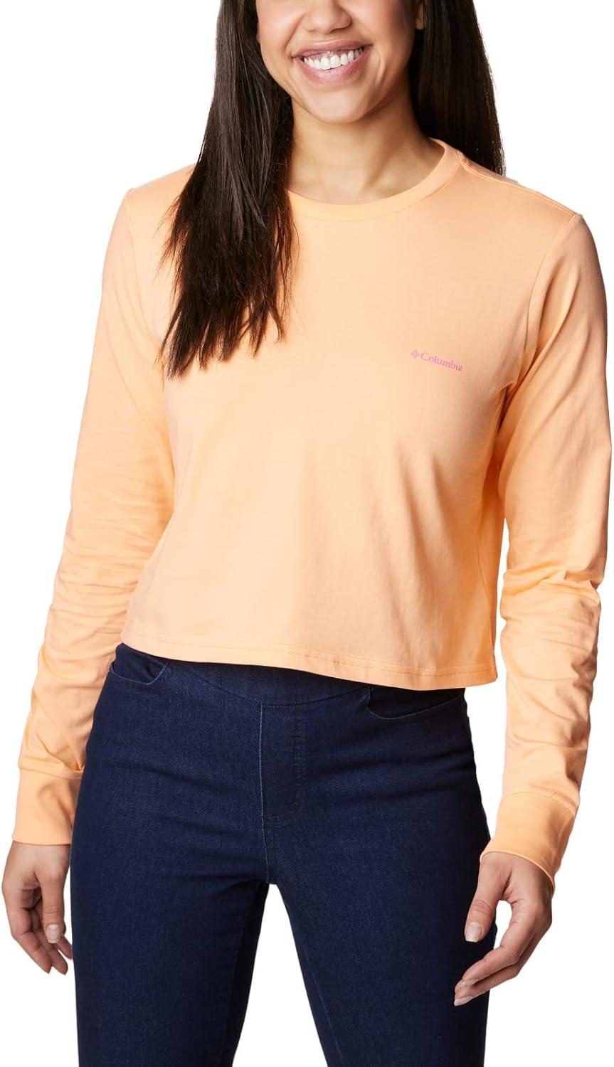 imageColumbia Womens Standard North Cascades Long Sleeve Cropped TeePeachBoundless Graphic
