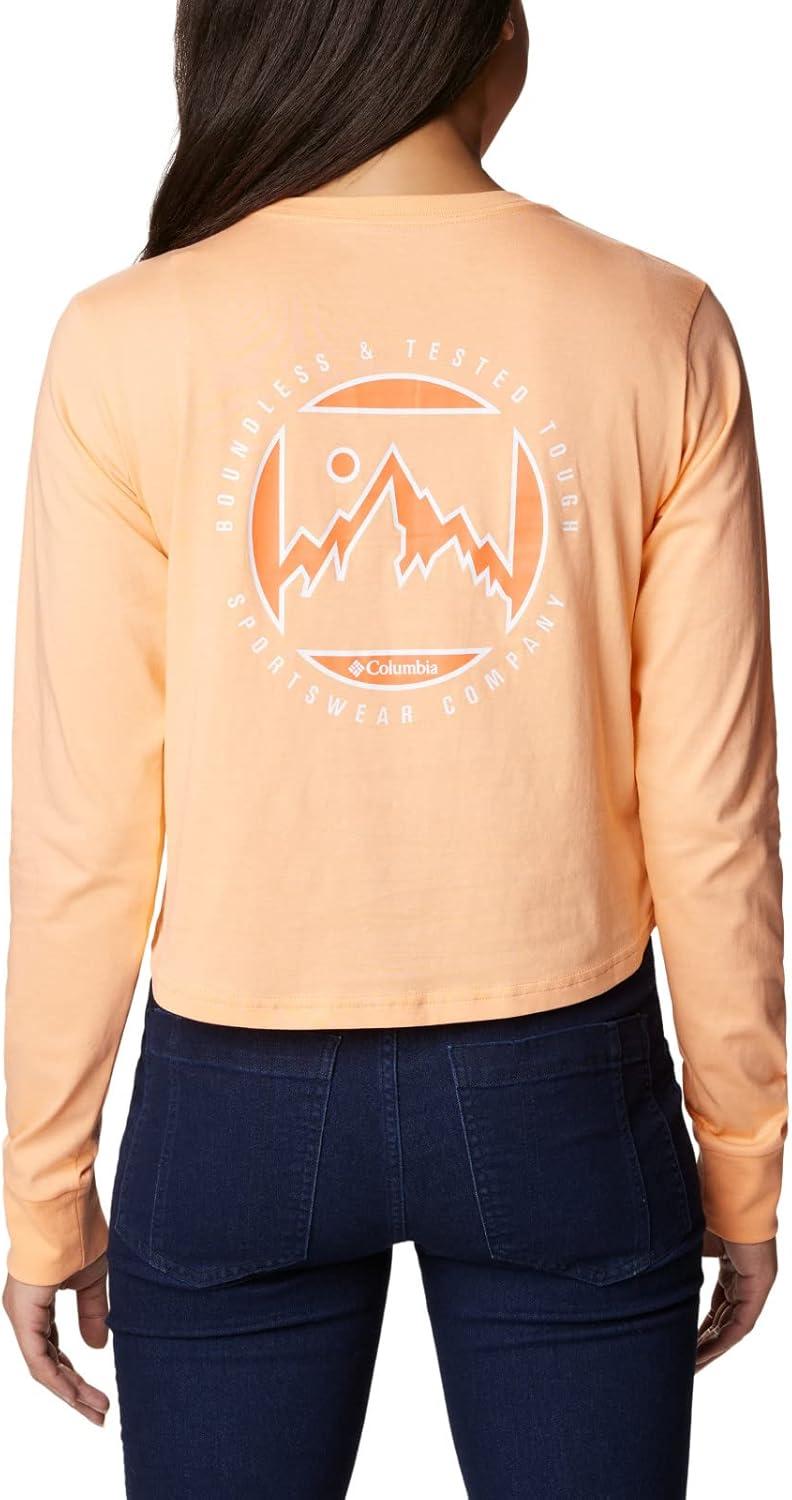 imageColumbia Womens Standard North Cascades Long Sleeve Cropped TeePeachBoundless Graphic