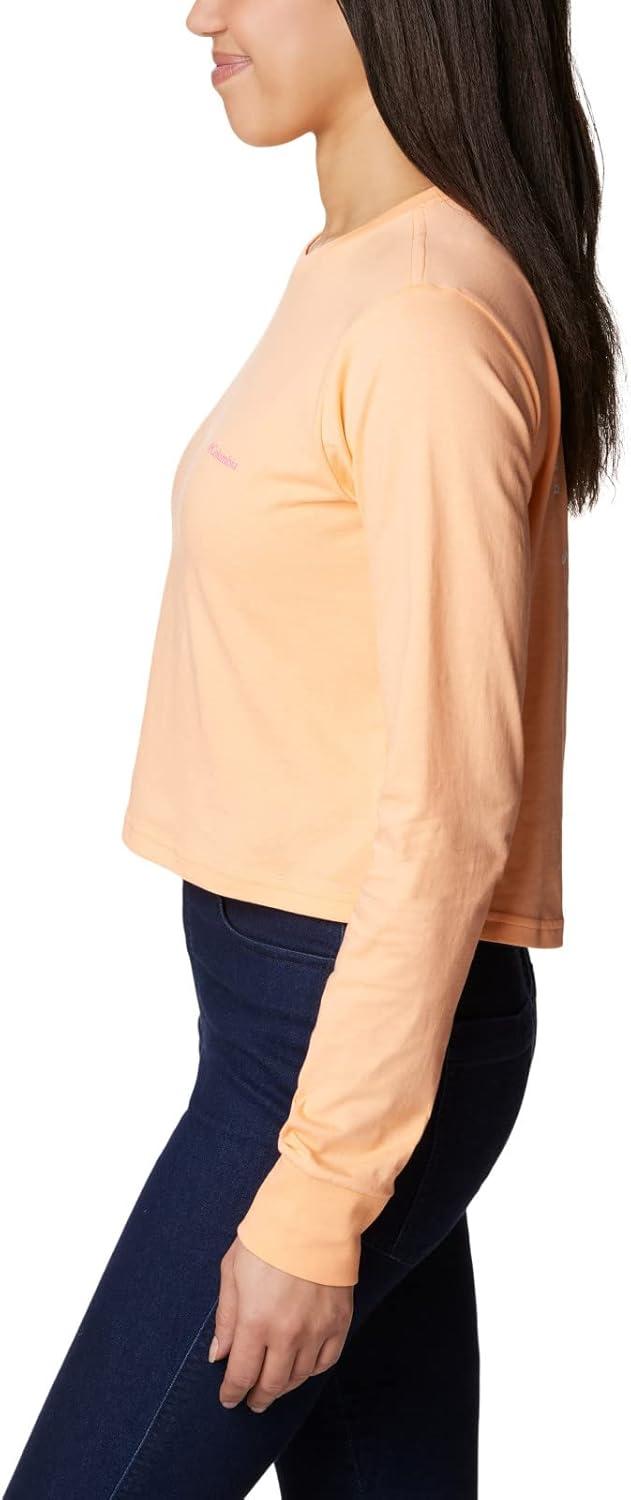 imageColumbia Womens Standard North Cascades Long Sleeve Cropped TeePeachBoundless Graphic