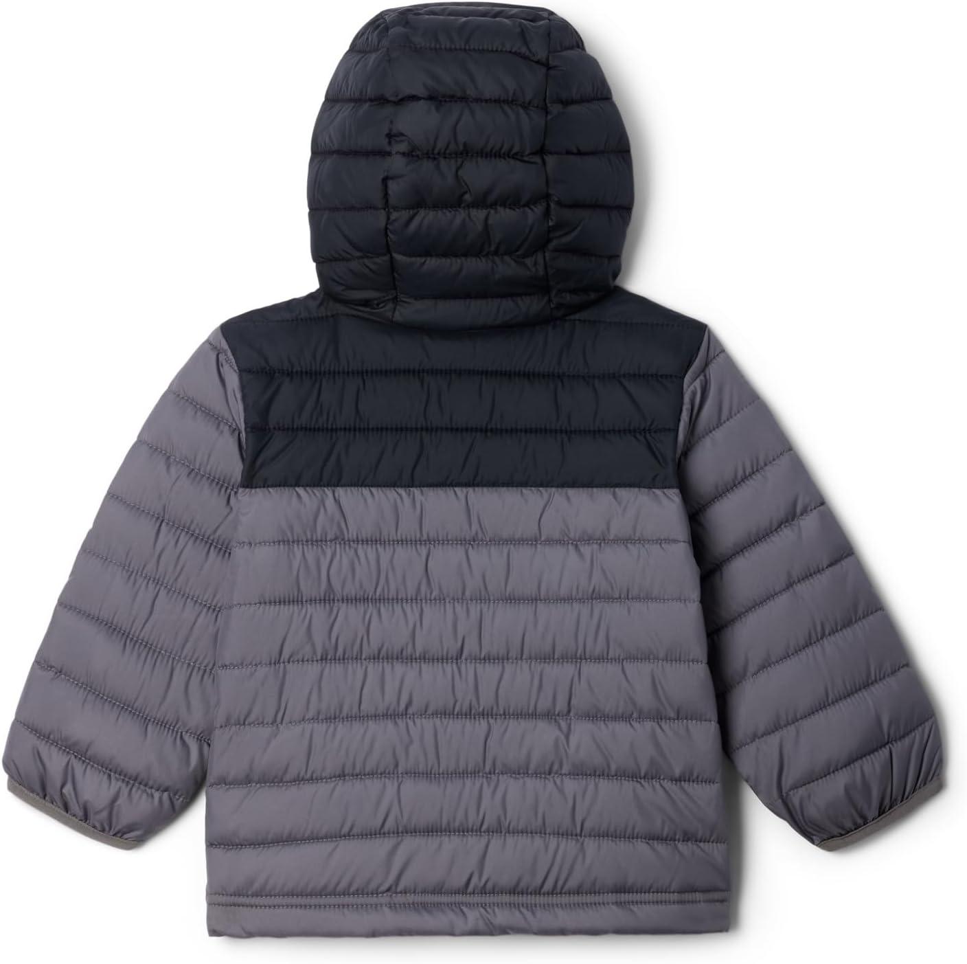 imageColumbia boys Powder Lite II Hooded JacketCity GreyBlack