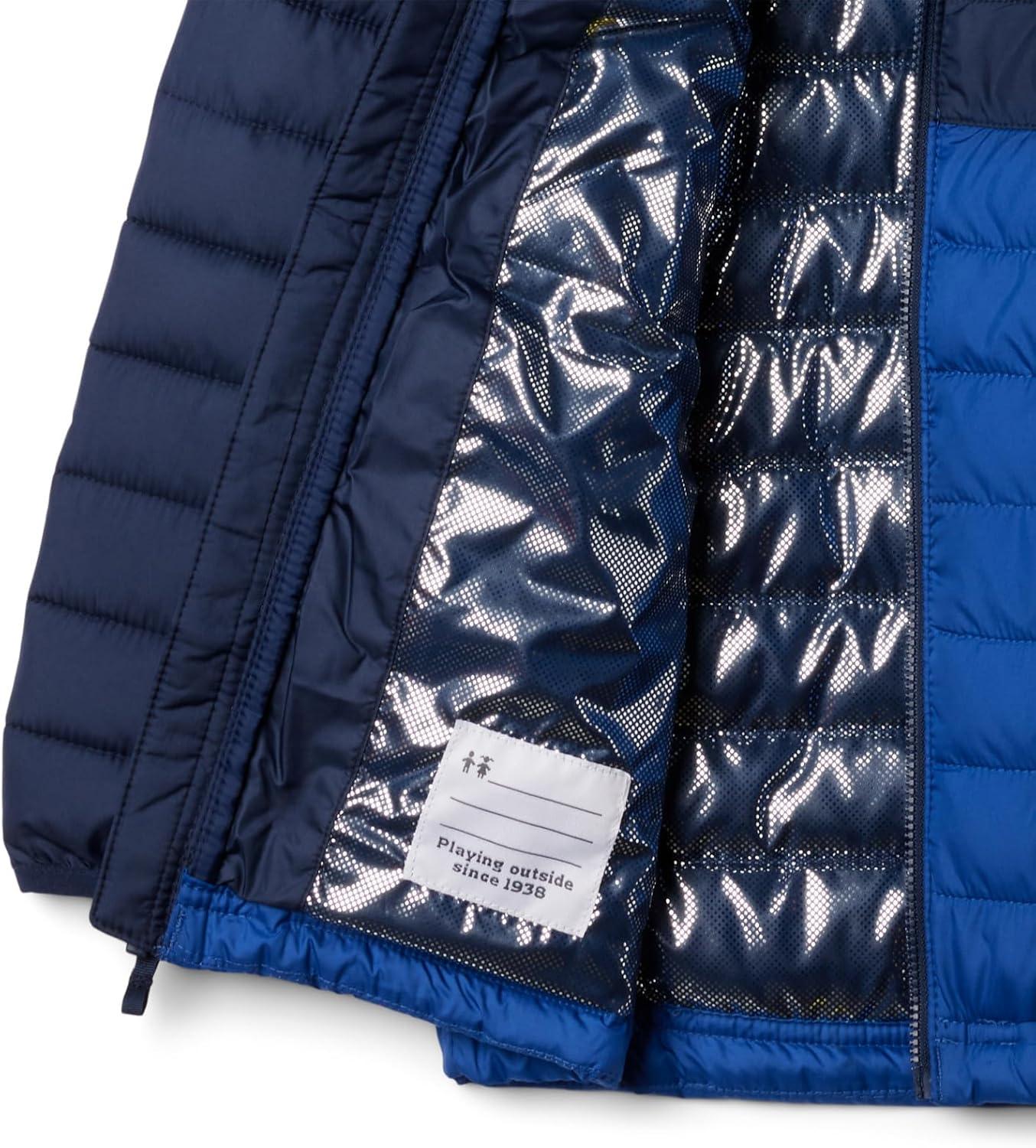 imageColumbia boys Powder Lite II Hooded JacketMountain BlueCollegiate Navy