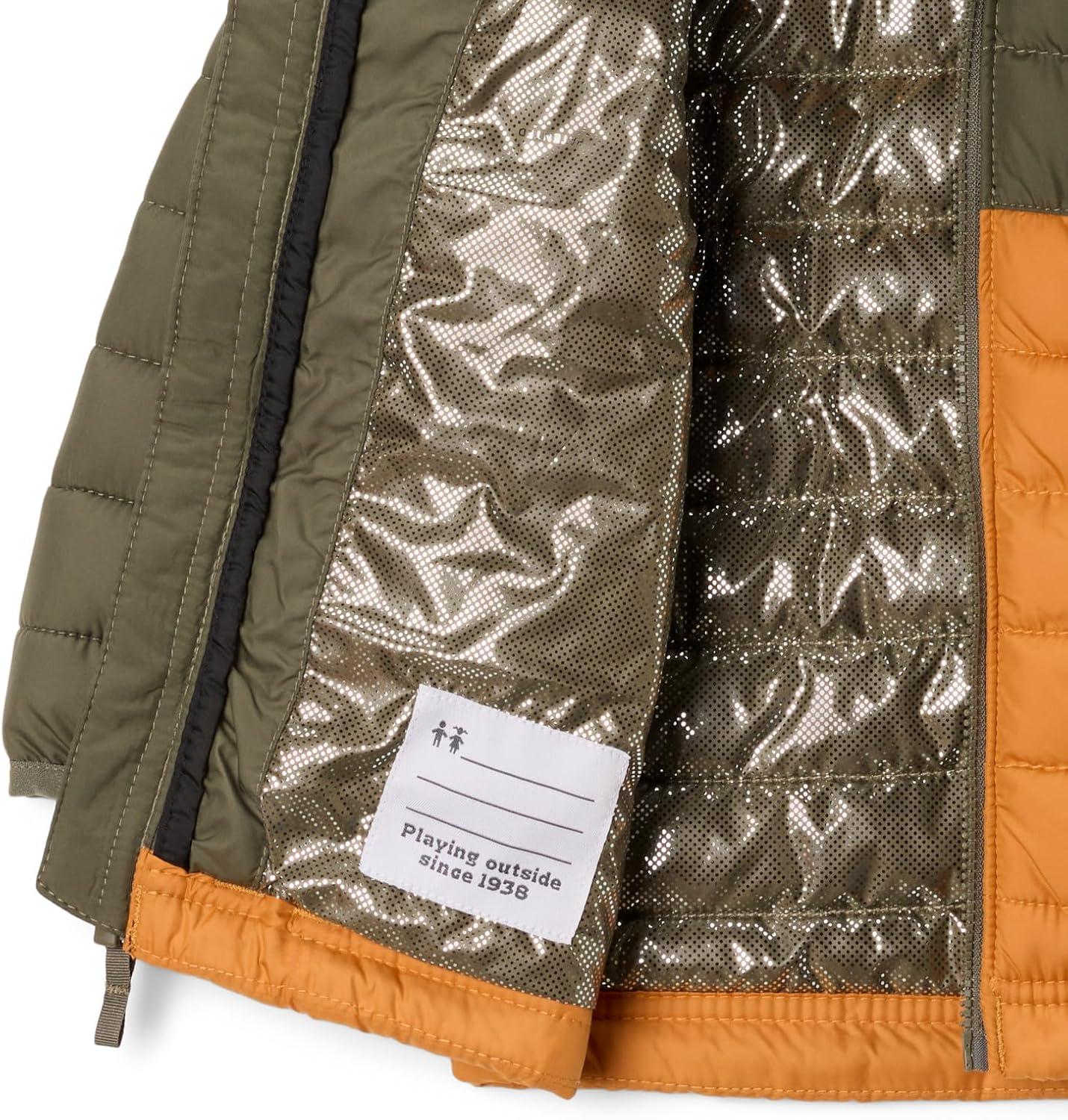 imageColumbia boys Powder Lite II Hooded JacketSunstoneStone Green