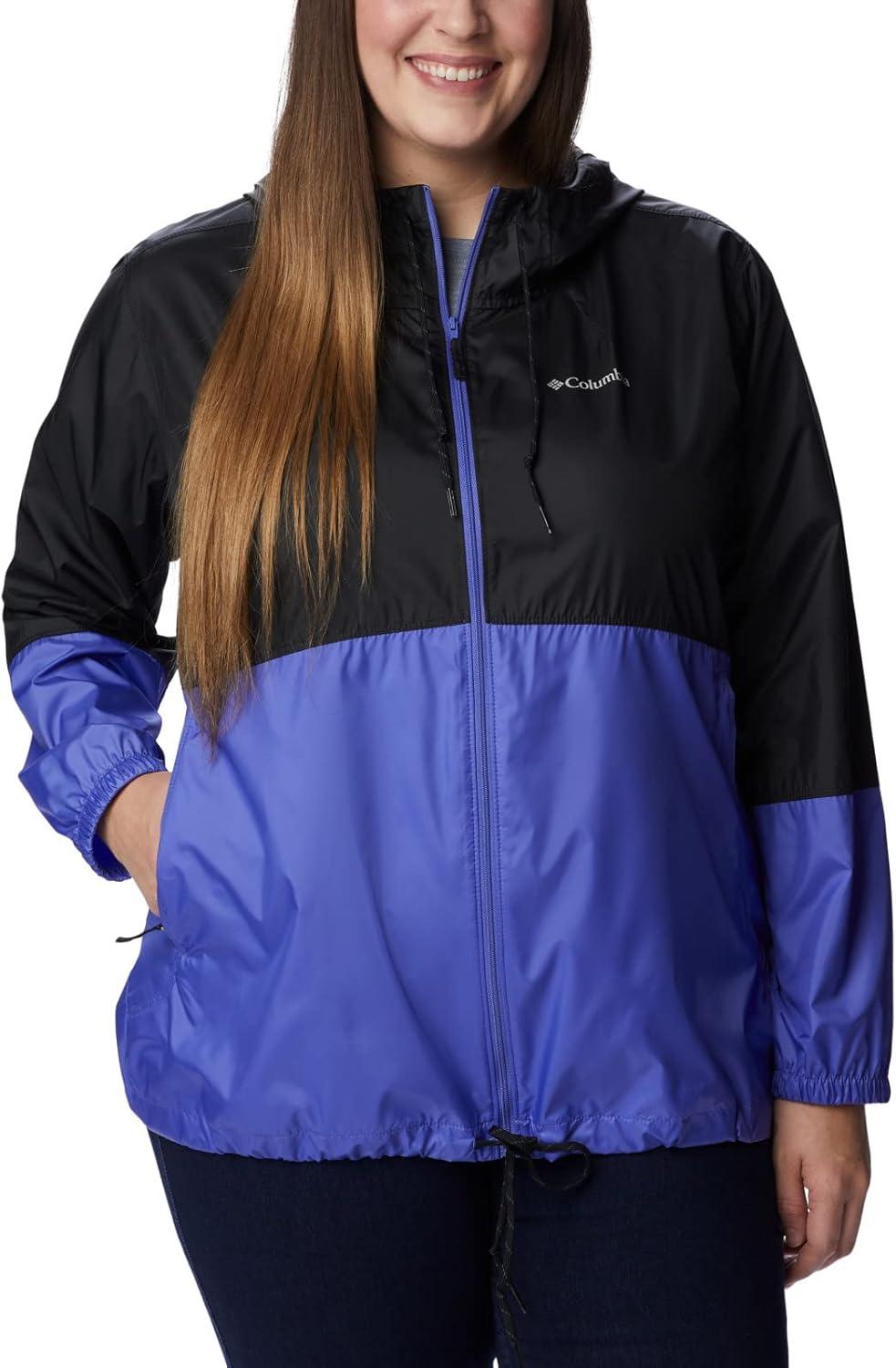 imageColumbia womens Flash Forward WindbreakerWindbreakerBlackPurple Lotus