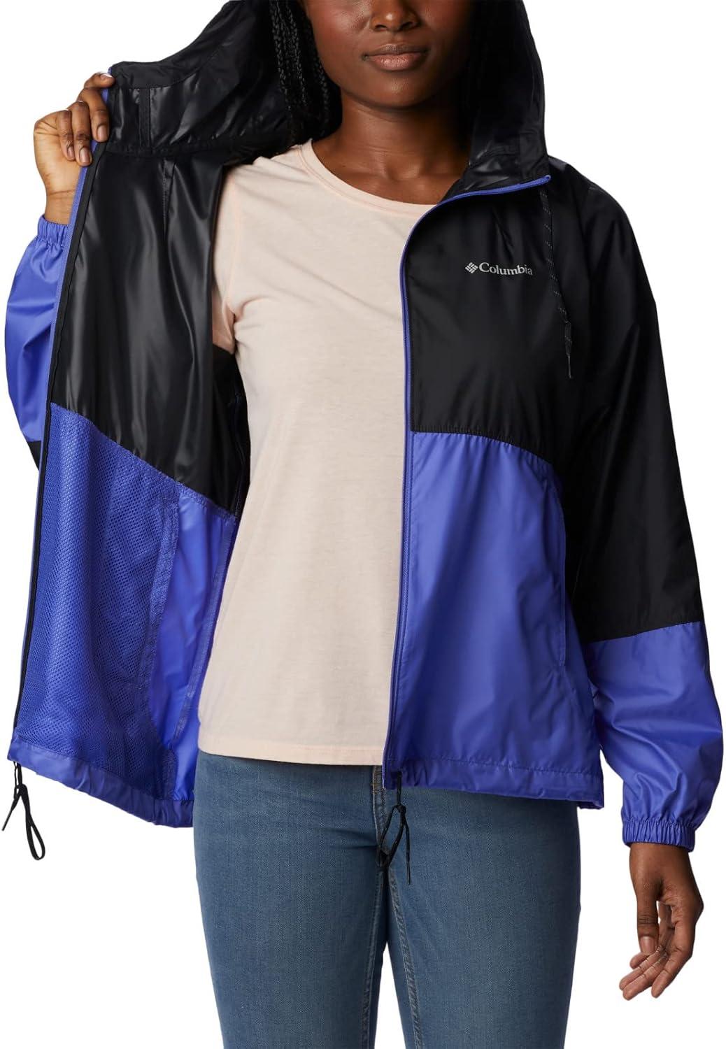 imageColumbia womens Flash Forward WindbreakerWindbreakerBlackPurple Lotus