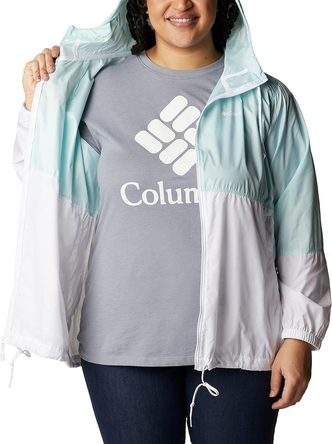 imageColumbia womens Flash Forward WindbreakerWindbreakerIcy MornWhite