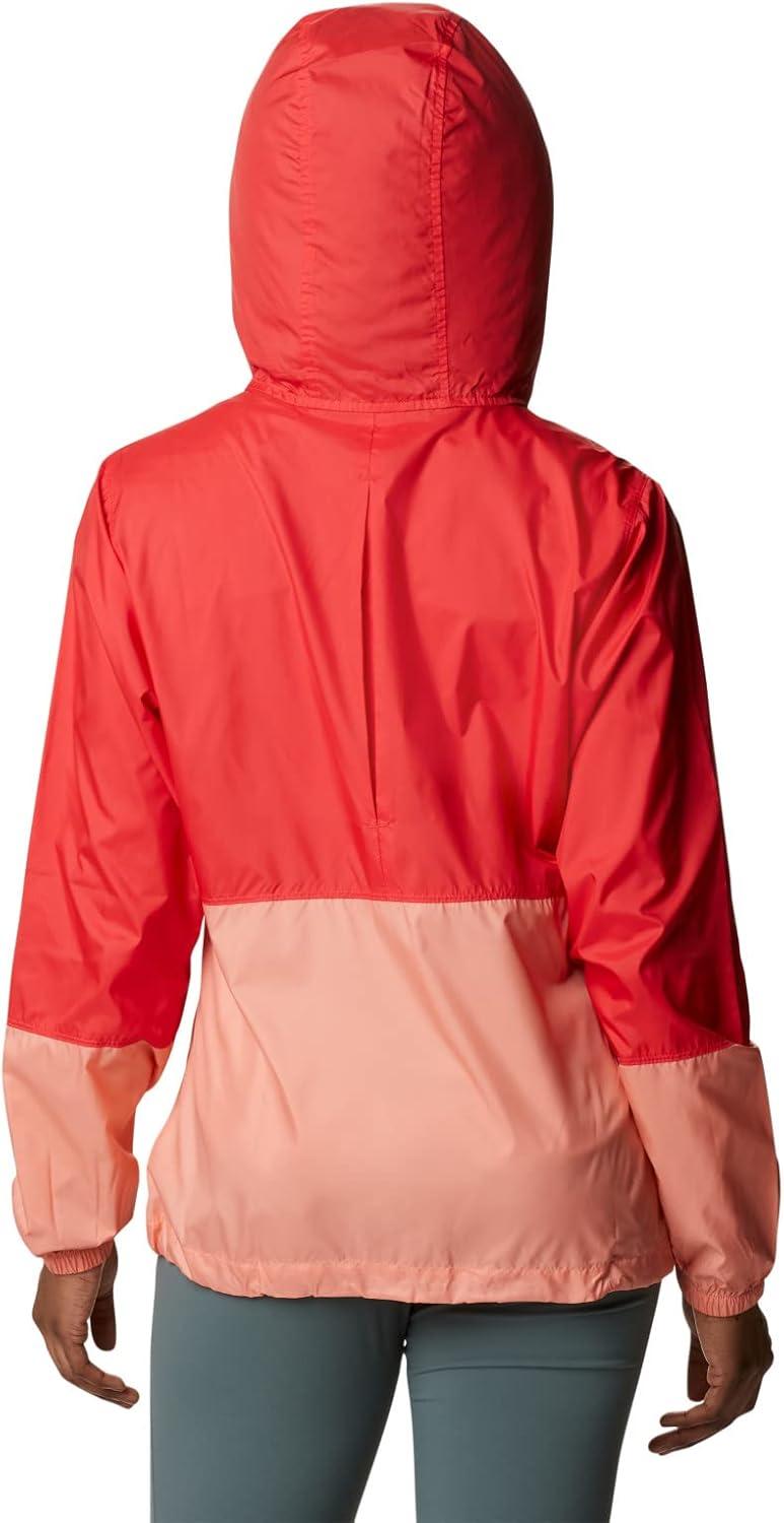 imageColumbia womens Flash Forward WindbreakerWindbreakerRed HibiscusCoral Reef