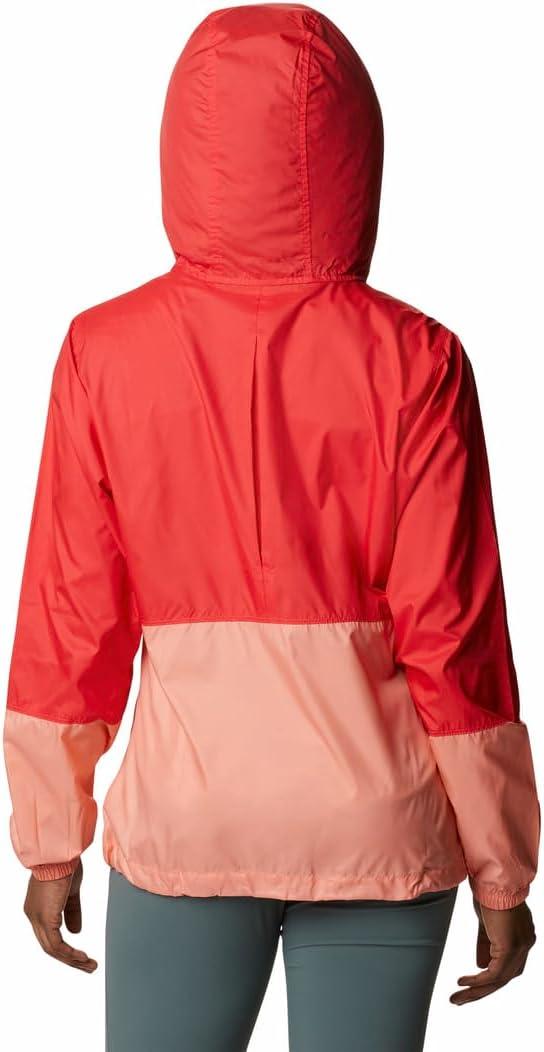 imageColumbia womens Flash Forward WindbreakerWindbreakerRed HibiscusCoral Reef
