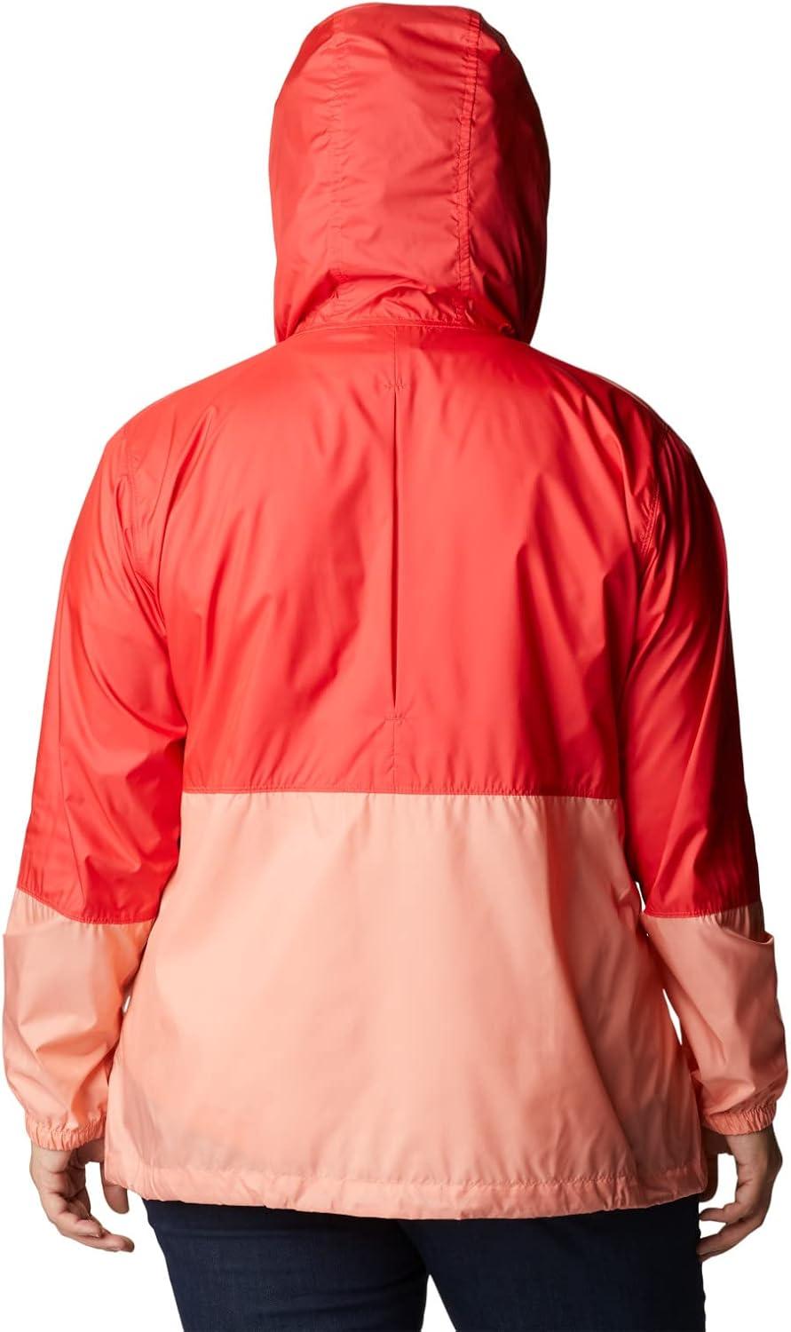 imageColumbia womens Flash Forward WindbreakerWindbreakerRed HibiscusCoral Reef