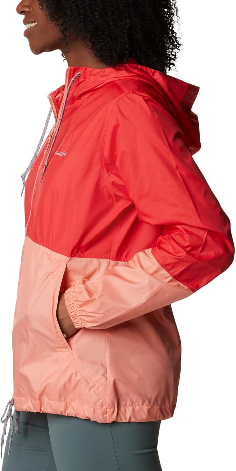 imageColumbia womens Flash Forward WindbreakerWindbreakerRed HibiscusCoral Reef