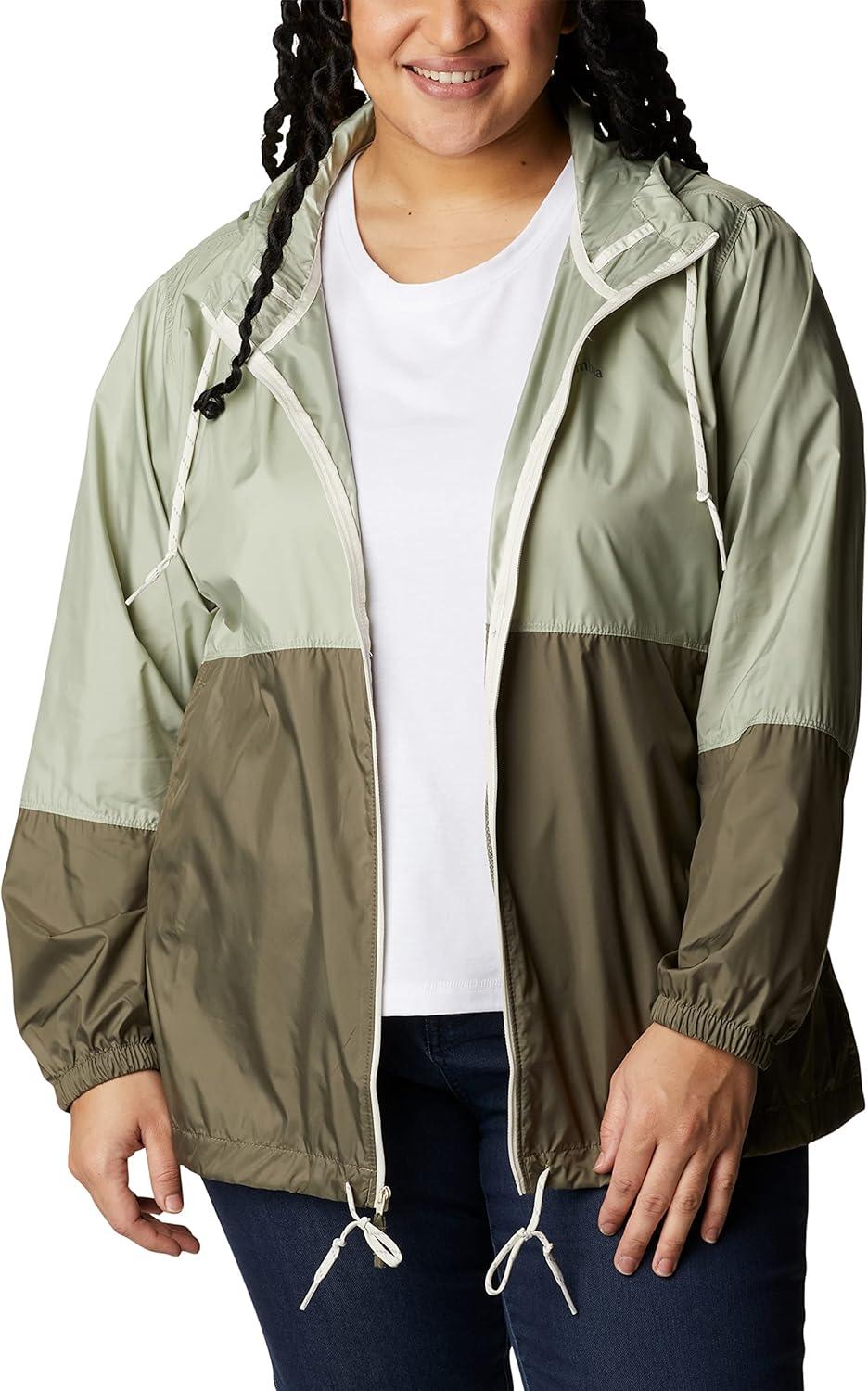 imageColumbia womens Flash Forward WindbreakerWindbreakerSafariStone Green