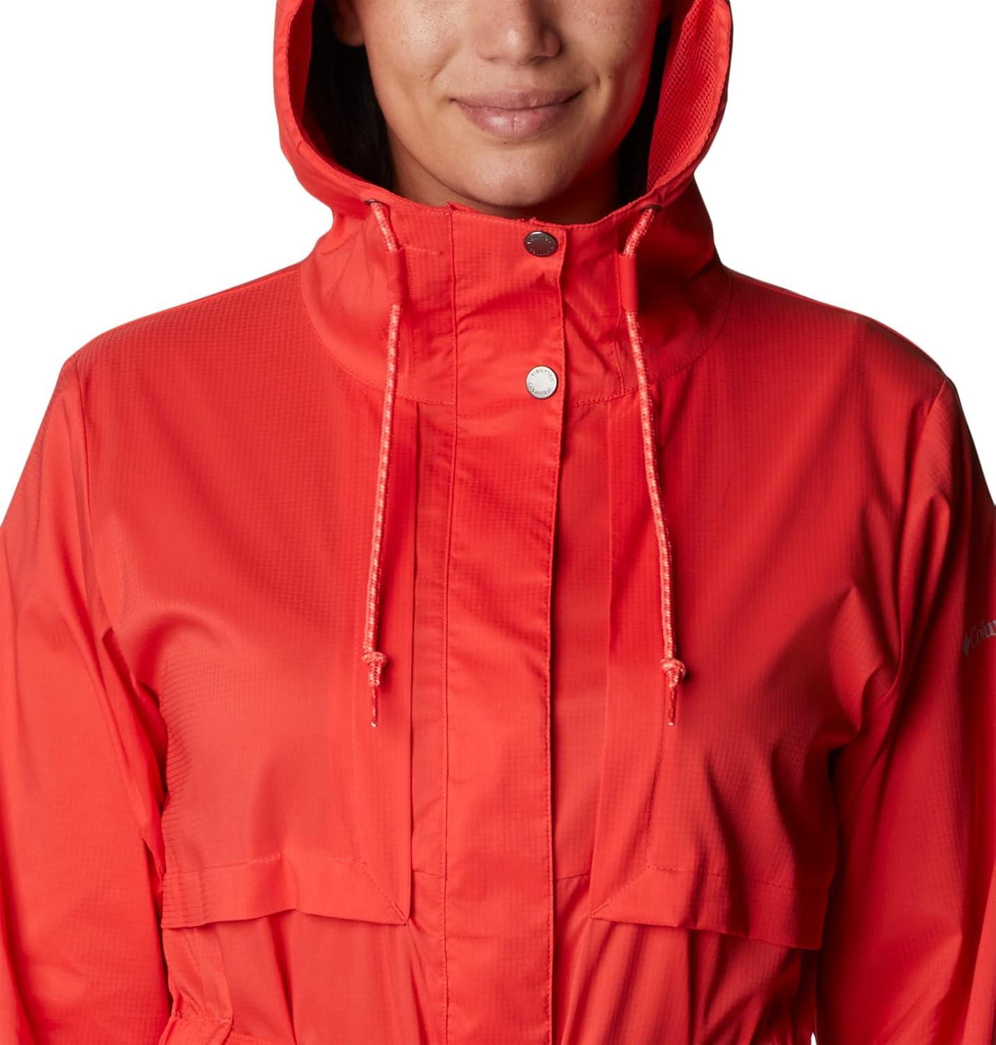 imageColumbia womens Pardon My Trench II Rain JacketRed Hibiscus