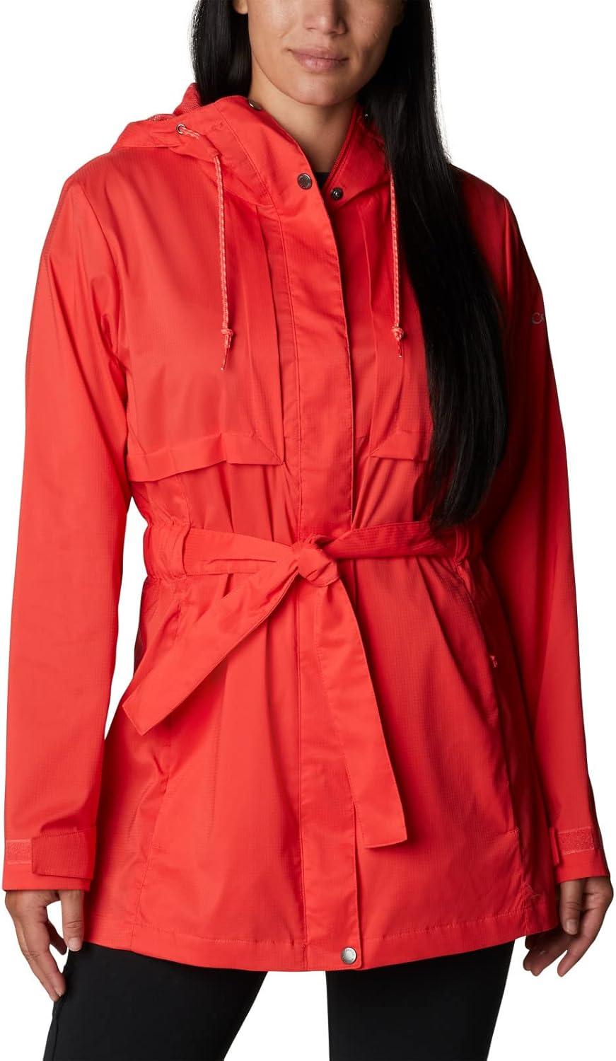 imageColumbia womens Pardon My Trench II Rain JacketRed Hibiscus