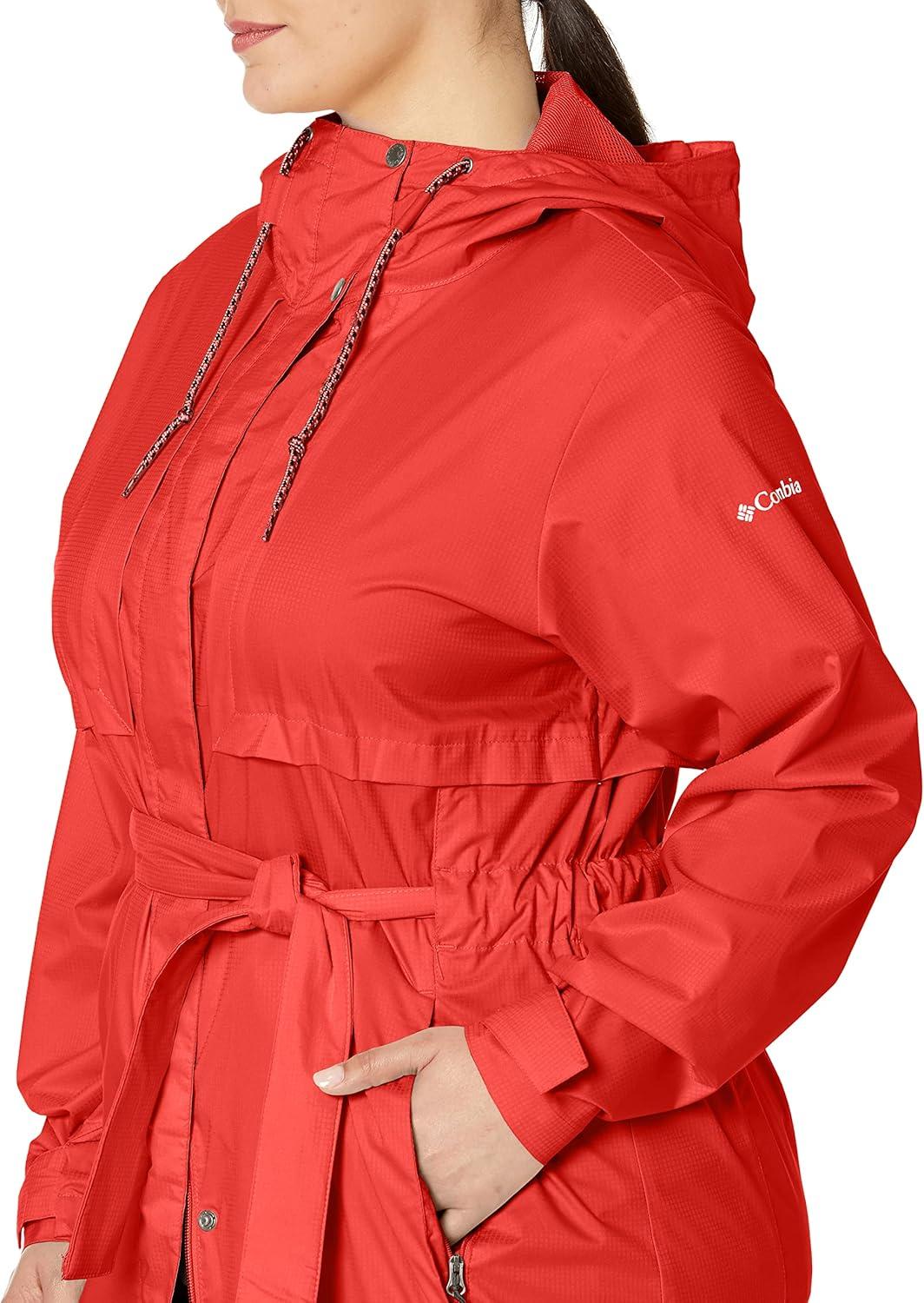 imageColumbia womens Pardon My Trench II Rain JacketRed Hibiscus