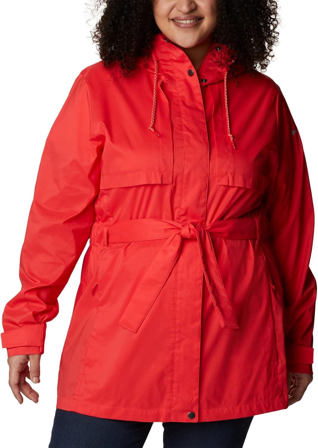 imageColumbia womens Pardon My Trench II Rain JacketRed Hibiscus