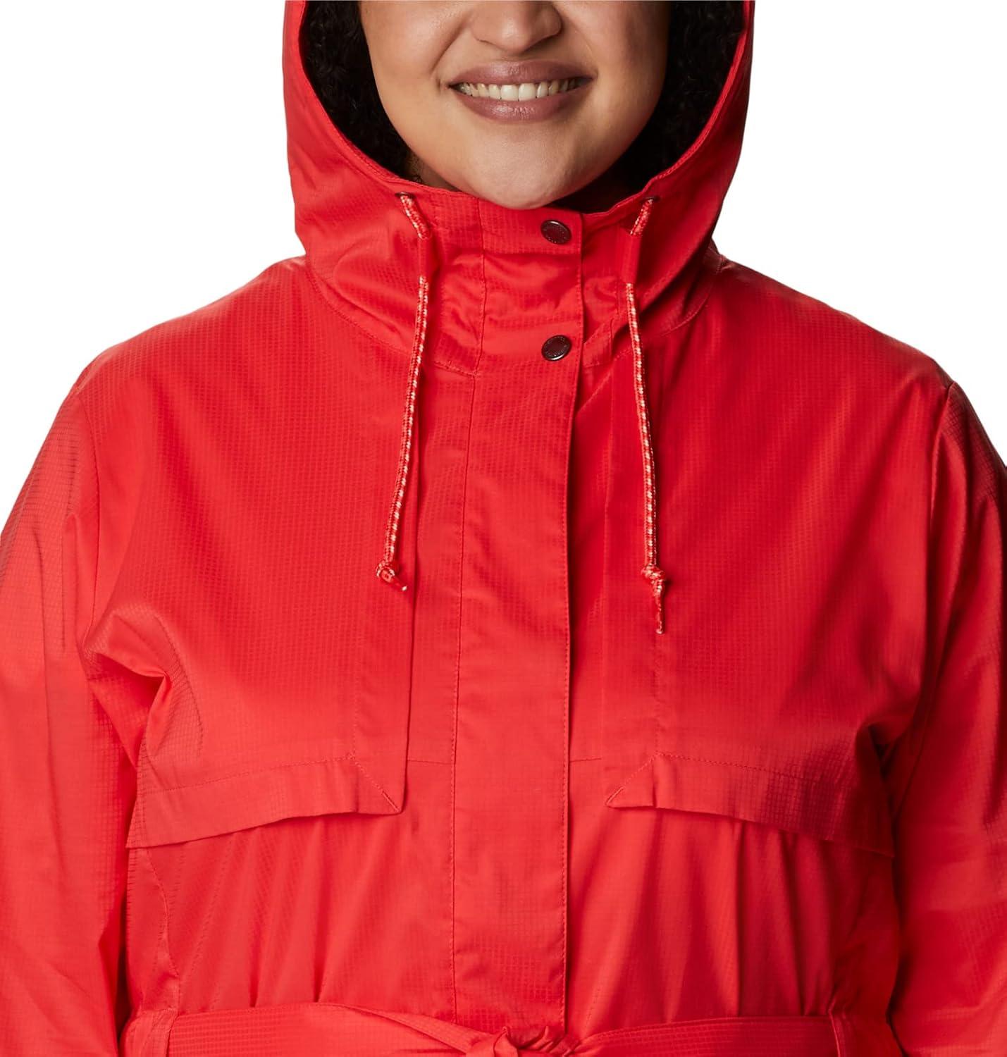 imageColumbia womens Pardon My Trench II Rain JacketRed Hibiscus