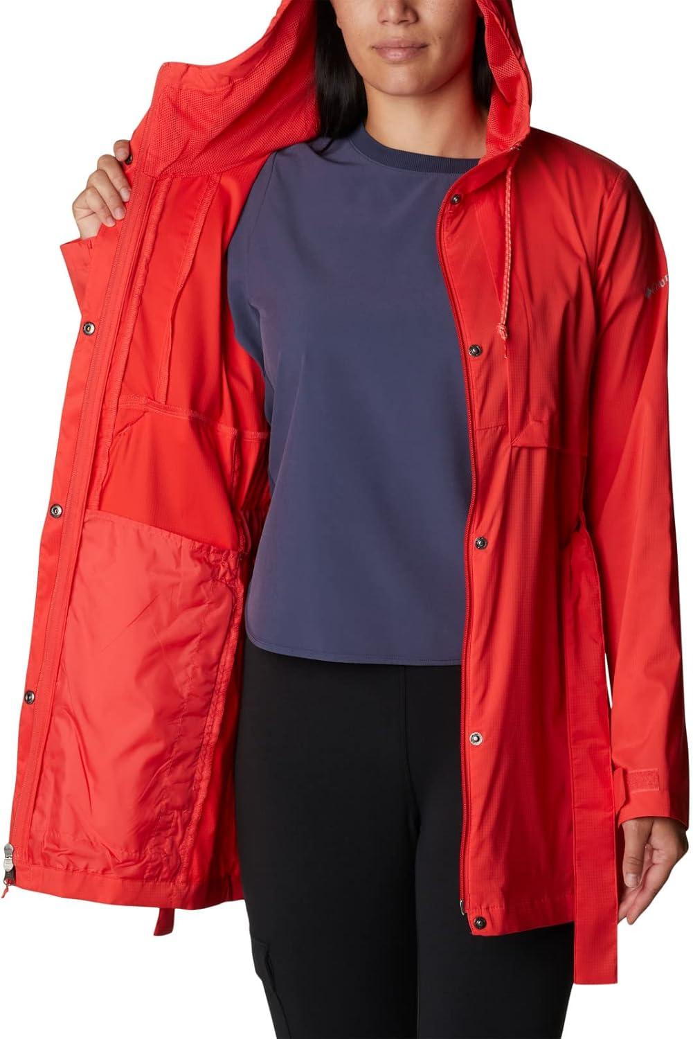 imageColumbia womens Pardon My Trench II Rain JacketRed Hibiscus