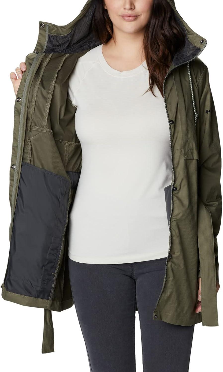 imageColumbia womens Pardon My Trench II Rain JacketStone Green