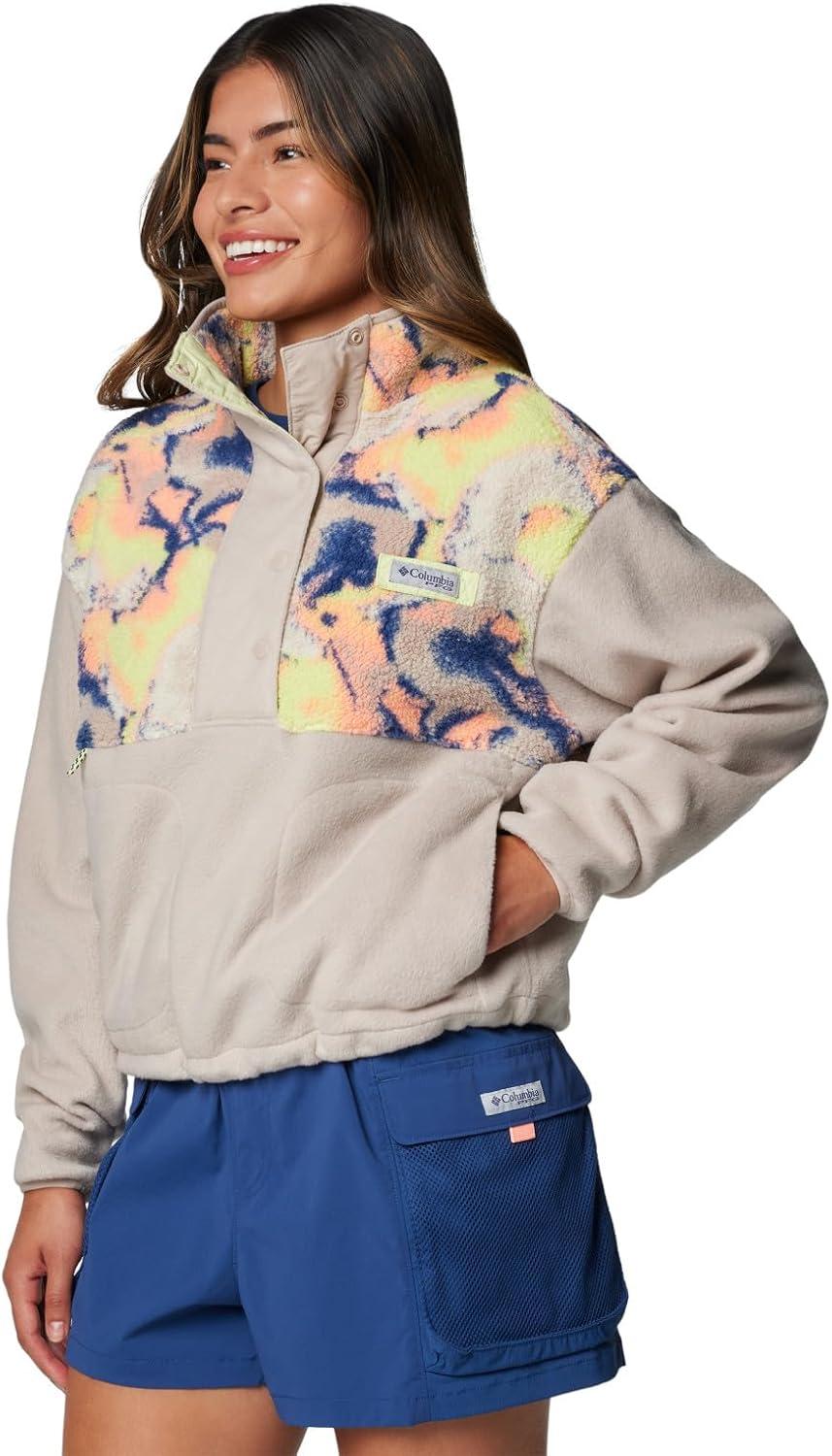 imageColumbia womens Pfg Open Water FleeceCrushed ClaySpring Yellow Aura