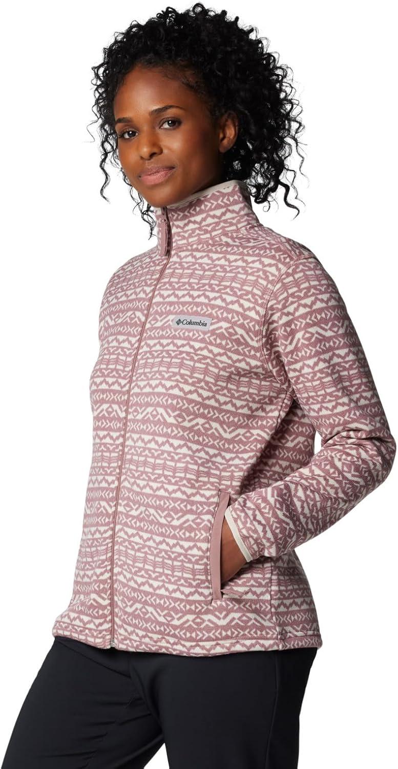 imageColumbia womens Sweater Weather Print Full ZipFig Madras Tonal