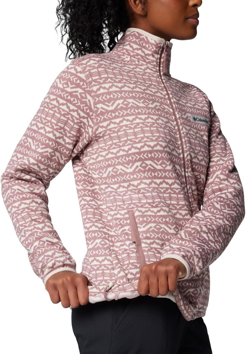 imageColumbia womens Sweater Weather Print Full ZipFig Madras Tonal