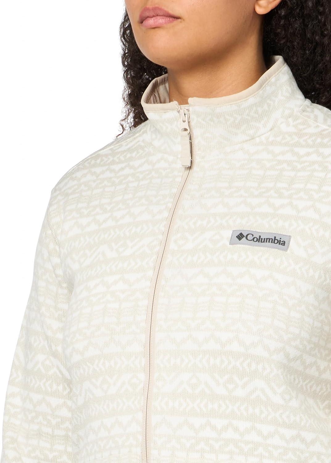 imageColumbia womens Sweater Weather Print Full ZipWhite Madras Tonal