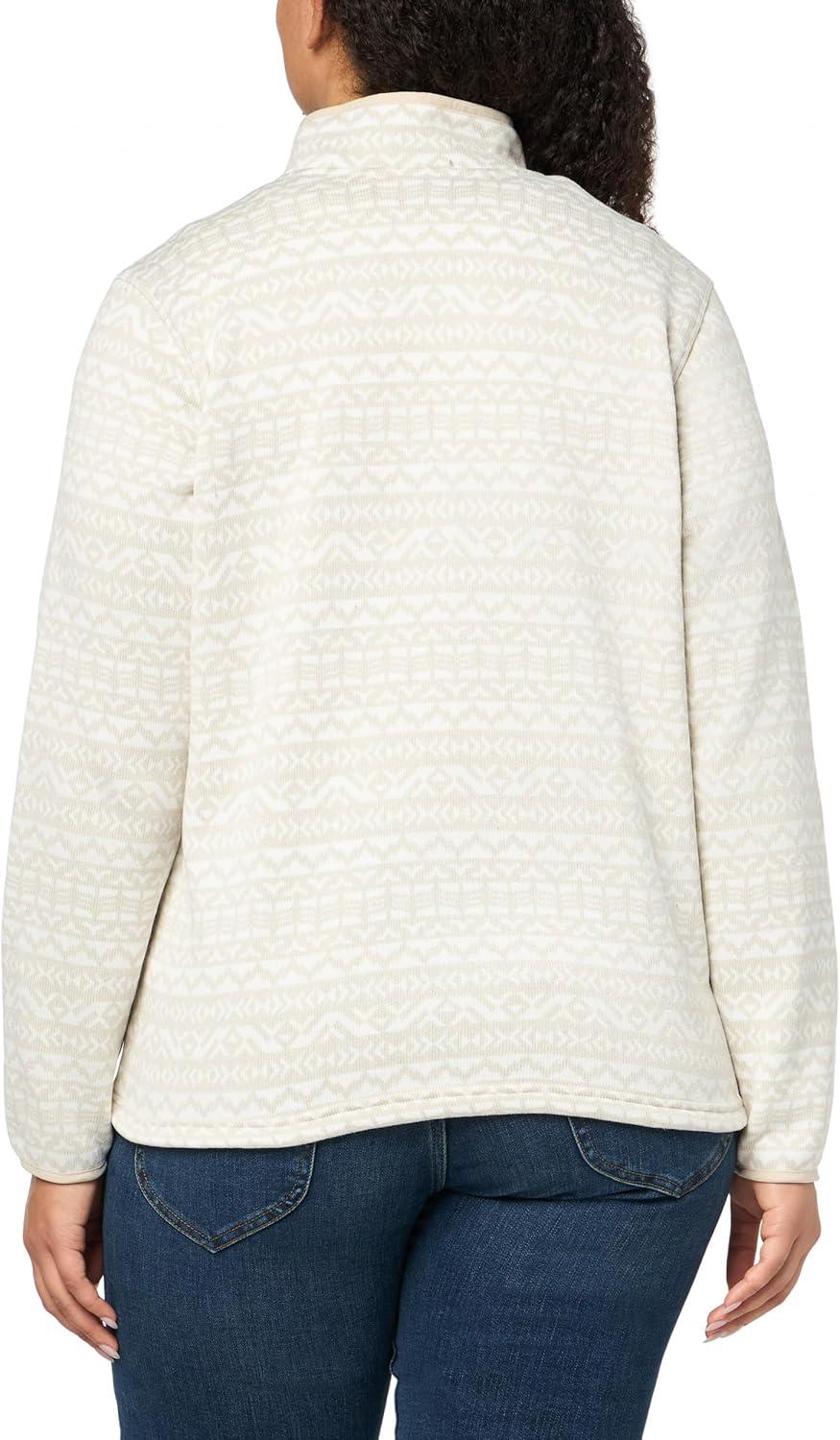 imageColumbia womens Sweater Weather Print Full ZipWhite Madras Tonal