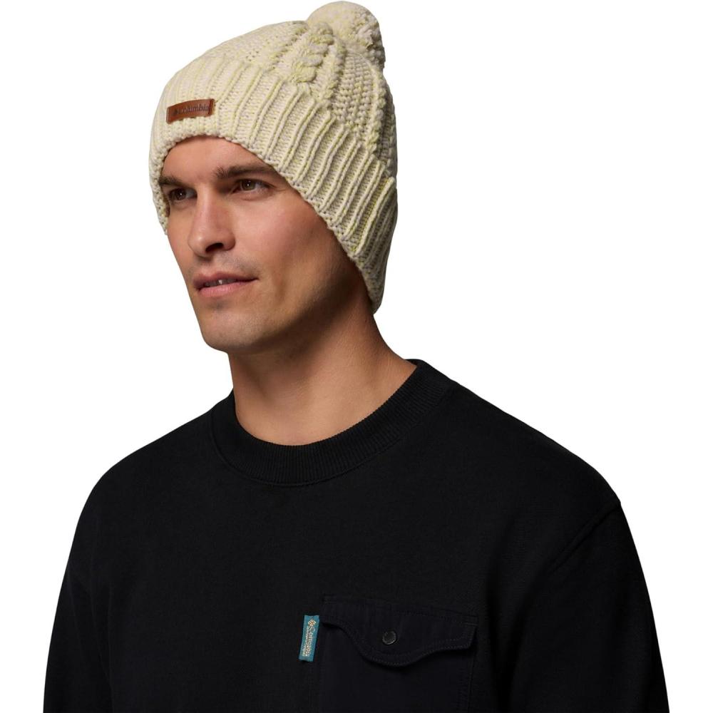 imageColumbia UnisexAdult Cozy Ridge BeanieDark StoneNeon Light Marled