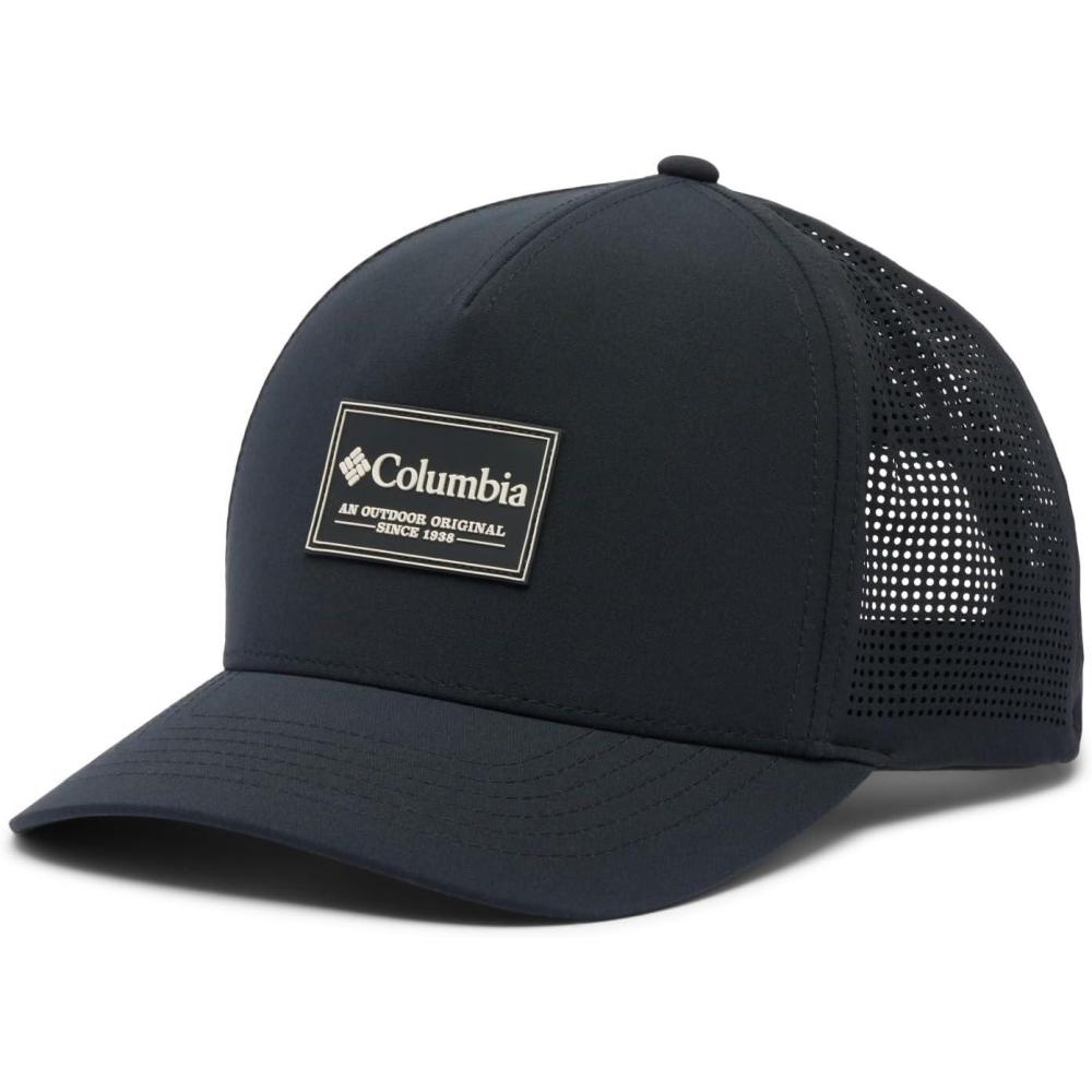 imageColumbia UnisexAdult Mountaincap 3D Stretch Snap BackBlackOutdoor Original