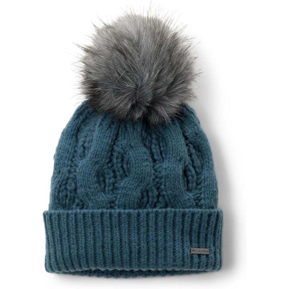 imageColumbia Womens Boundless Days Cable Knit Pom BeanieEverblue