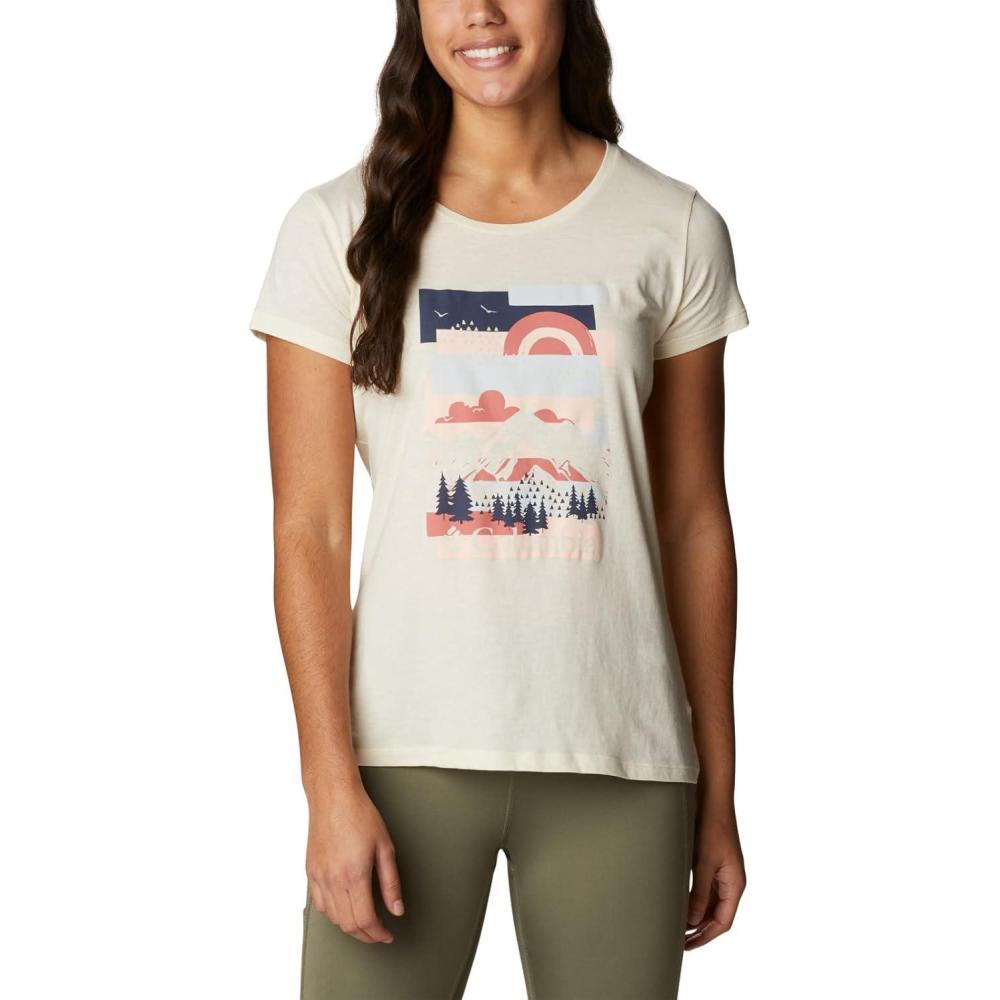 imageColumbia Womens Daisy Days Short Sleeve Graphic TeeChalkScenic Collage