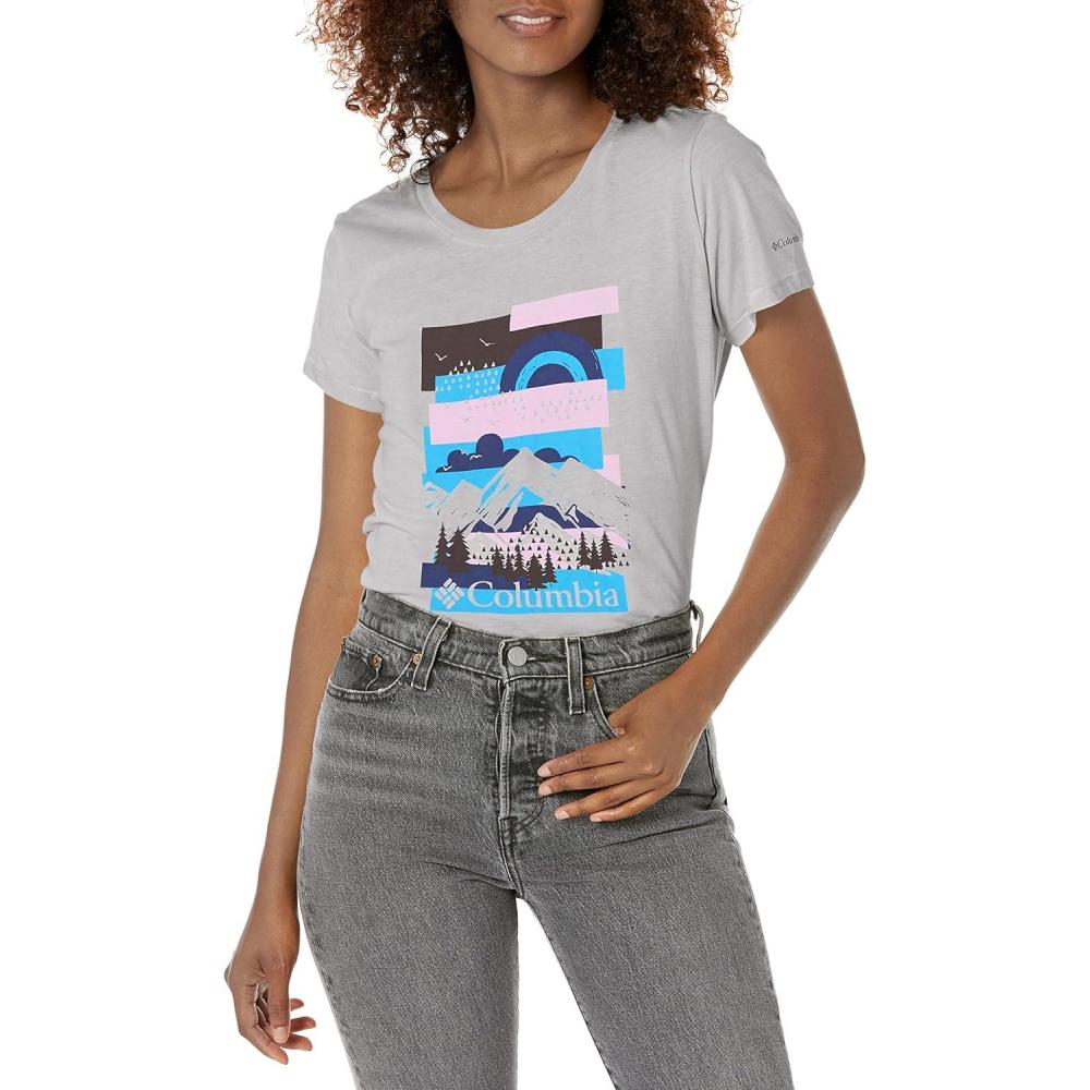 imageColumbia Womens Daisy Days Short Sleeve Graphic TeeColumbia Grey HeatherScenic Collage