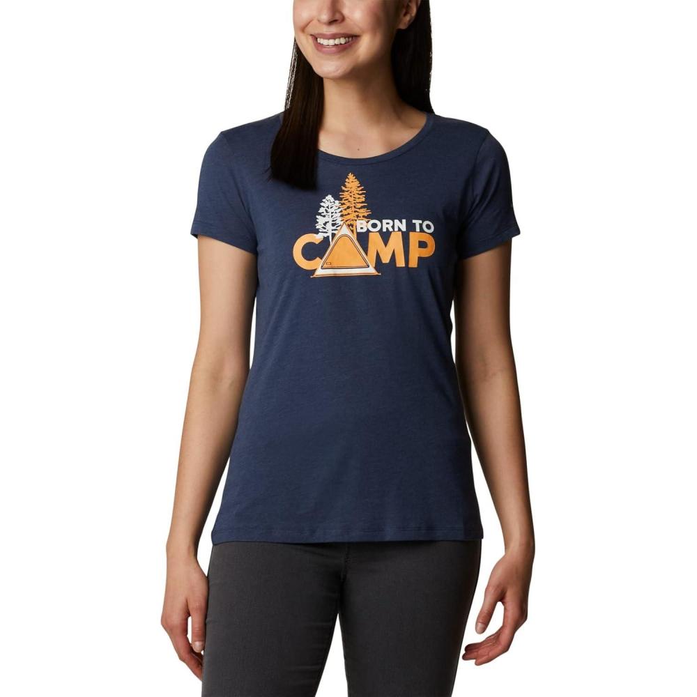 imageColumbia Womens Daisy Days Short Sleeve Graphic TeeNocturnal HeatherBorn to Camp