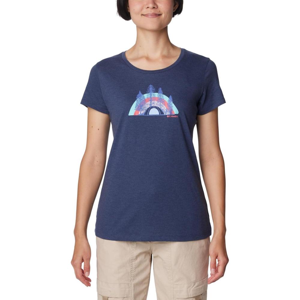 imageColumbia Womens Daisy Days Short Sleeve Graphic TeeNocturnal HeatherHappier Outdoors