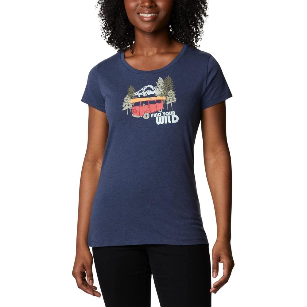 imageColumbia Womens Daisy Days Short Sleeve Graphic TeeNocturnal HeatherVan Life