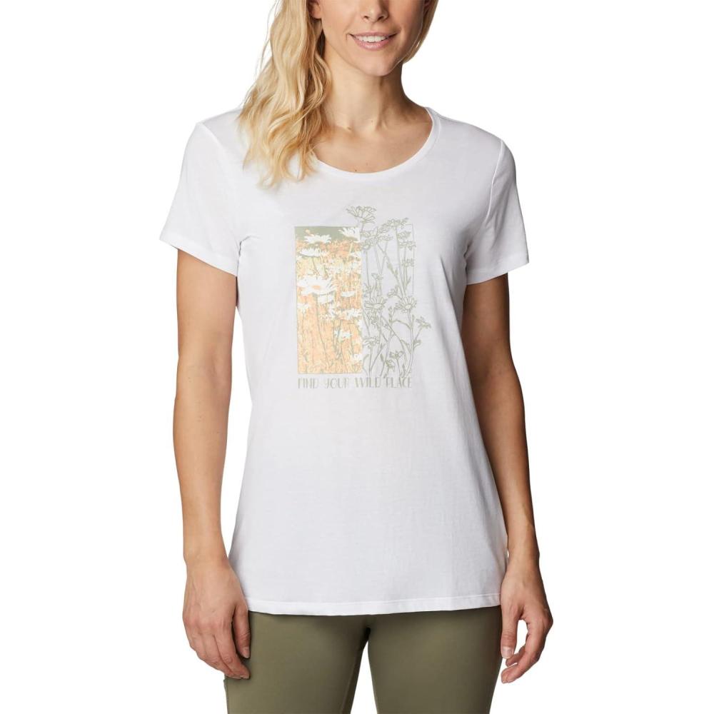 imageColumbia Womens Daisy Days Short Sleeve Graphic TeeWhiteFind Your Wild Graphic