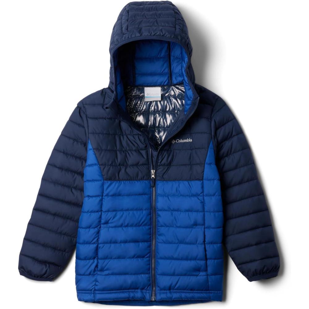 imageColumbia boys Powder Lite II Hooded JacketMountain BlueCollegiate Navy