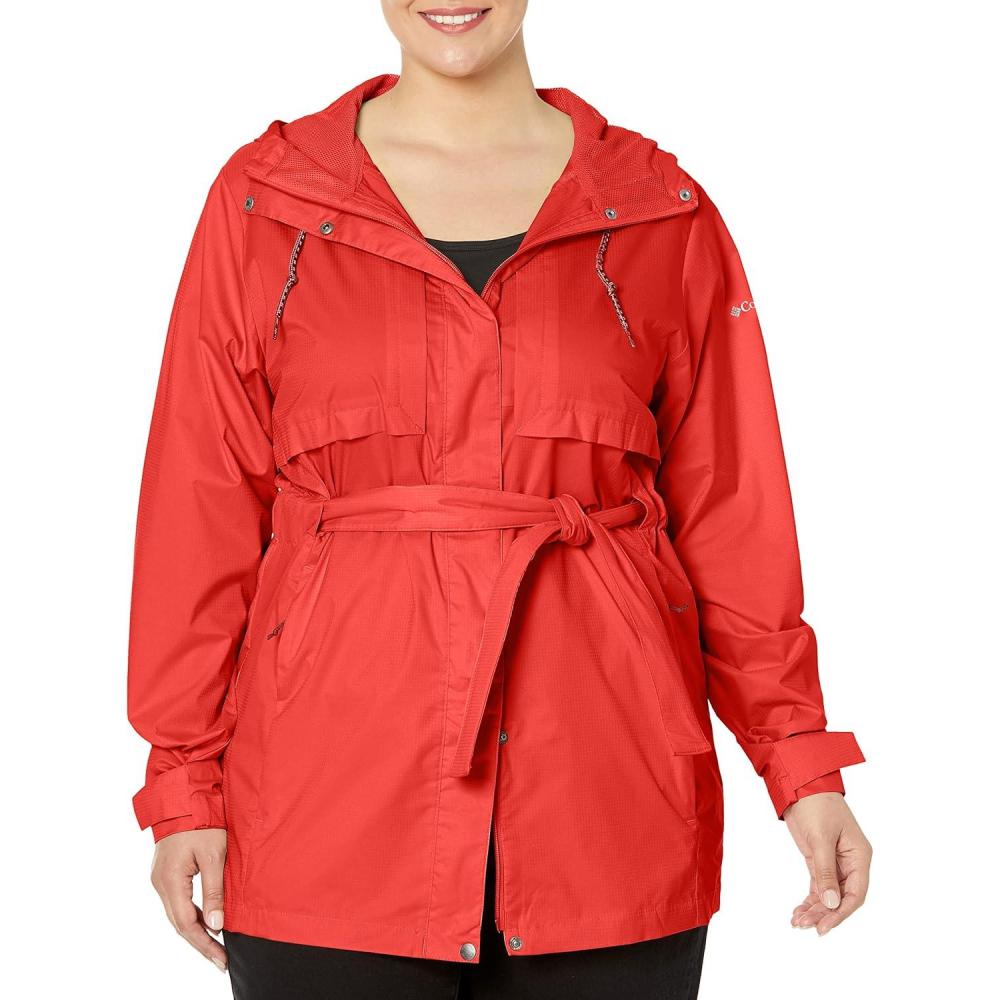 imageColumbia womens Pardon My Trench II Rain JacketRed Hibiscus
