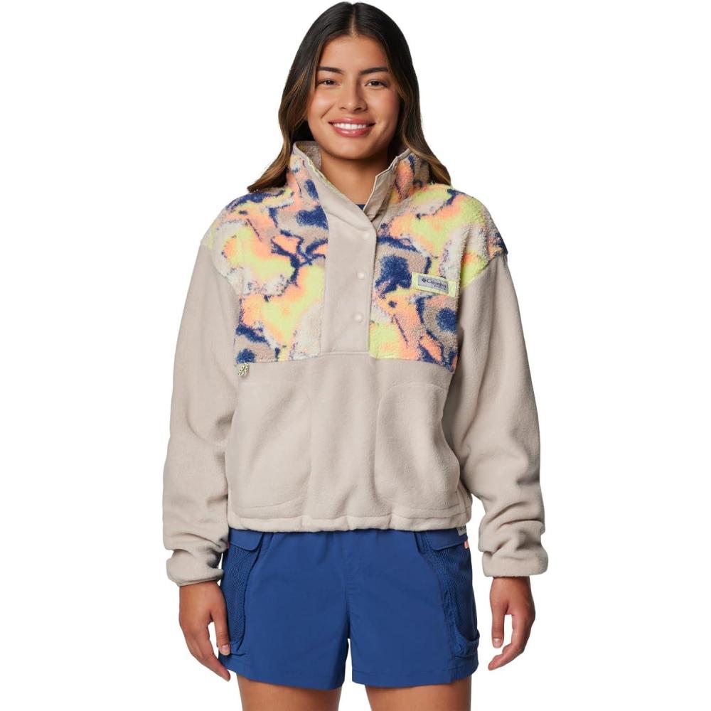 imageColumbia womens Pfg Open Water FleeceCrushed ClaySpring Yellow Aura