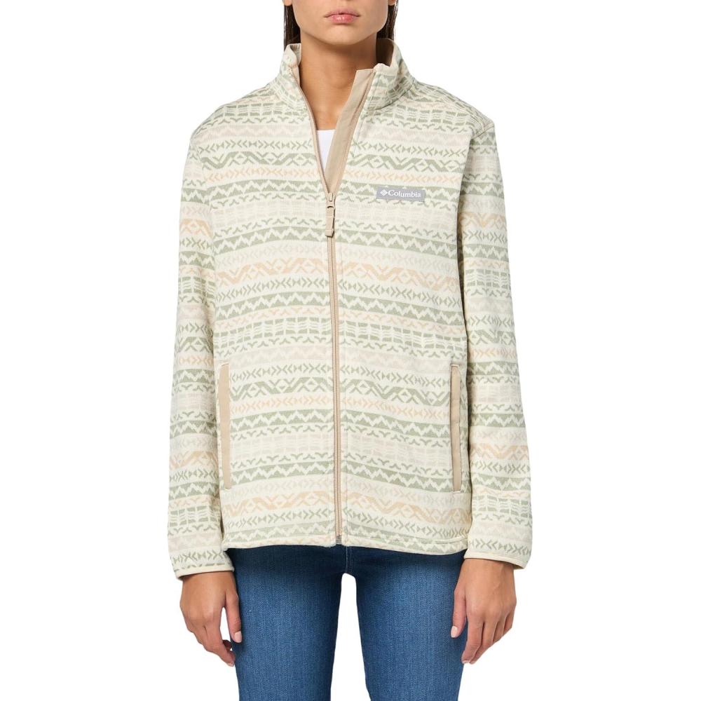 imageColumbia womens Sweater Weather Print Full ZipAncient Fossil Madras