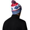 Columbia Unisex-Adult Polar Powder III Beanie(Mountain Blue/Mountain Red/White)