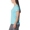 Columbia Womens Daisy Days Short Sleeve Graphic Tee(Aquamarine Heather/Fancy Flyer)