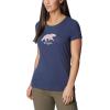 Columbia Womens Daisy Days Short Sleeve Graphic Tee(Blue)
